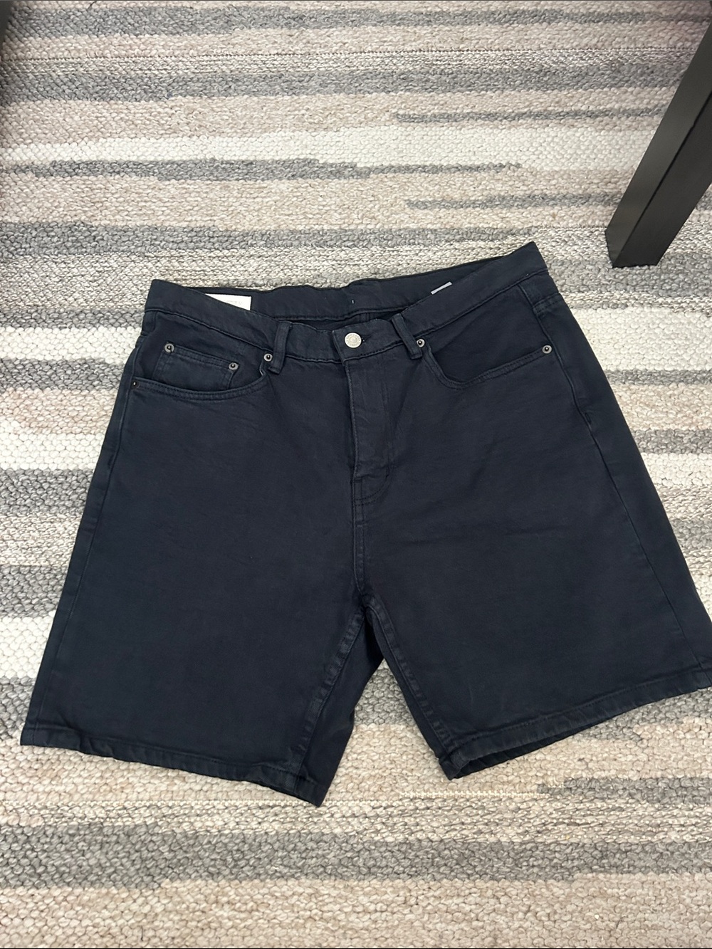 ZARA faded black denim Shorts